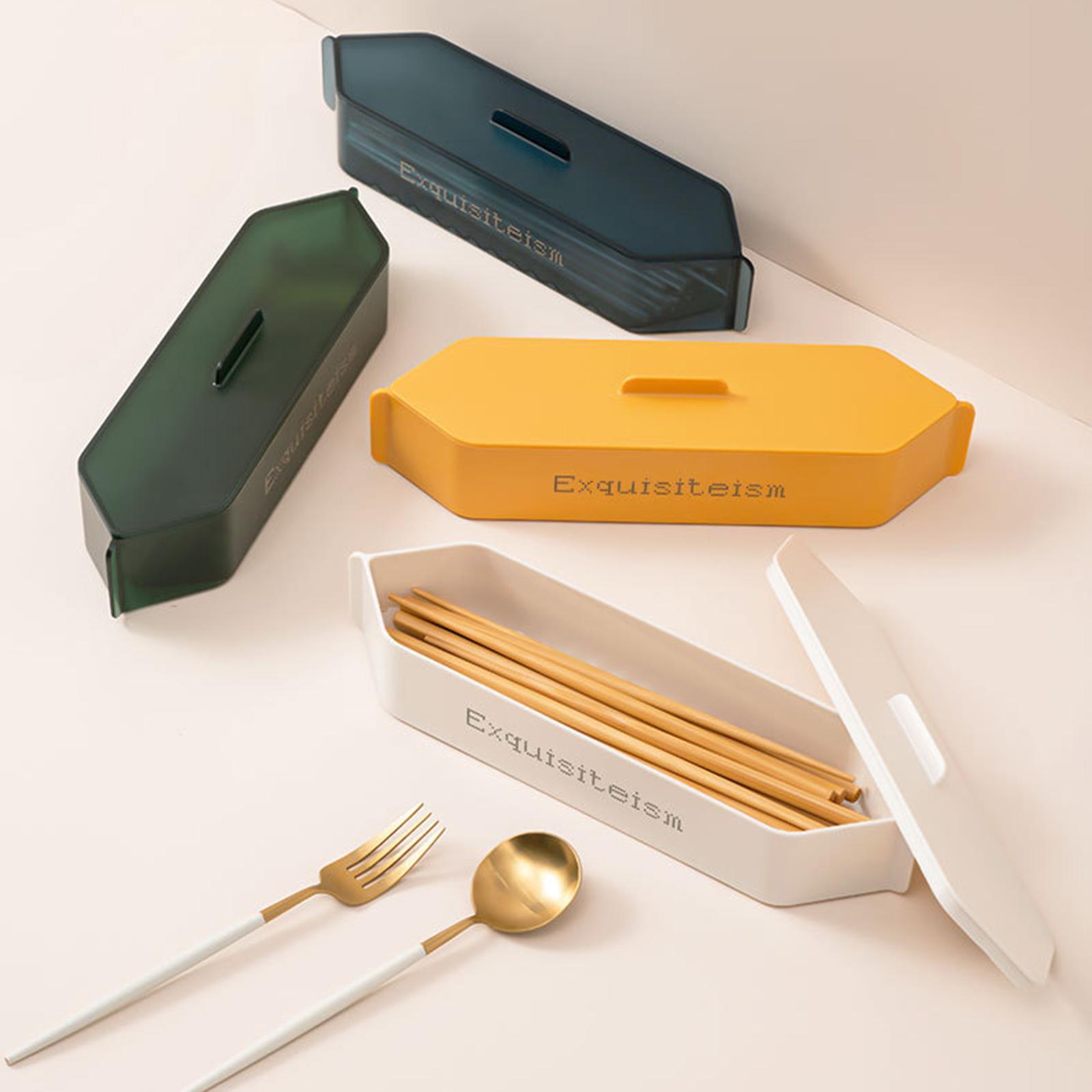 Creative Chopsticks Storage Box Tableware Drainable Punch-free Kitchen Tools