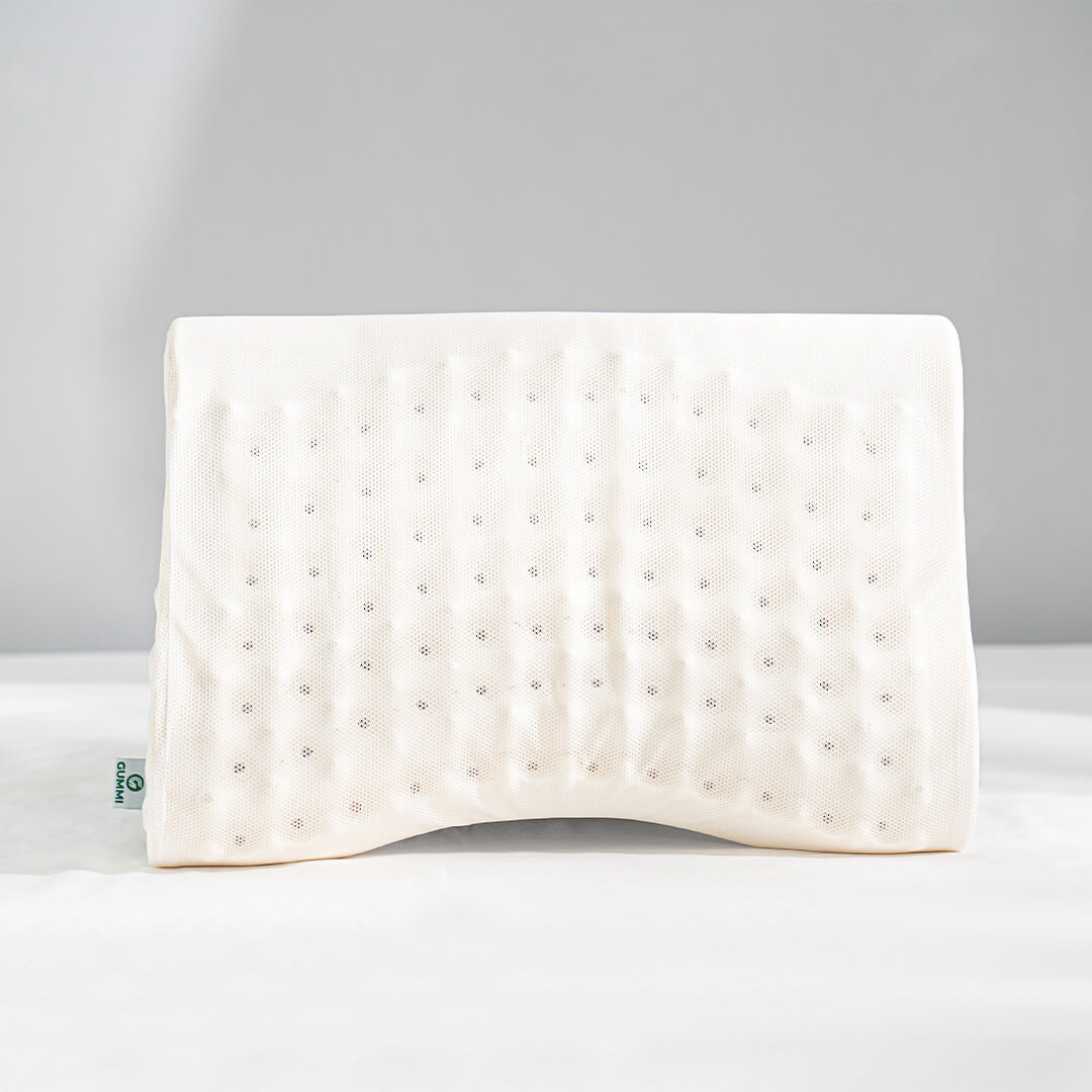 Gối cao su thiên nhiên cao cấp Gummi Oren 38x53cm thoáng khí, chống thoái hoá đốt sống cổ, an toàn cho làn da