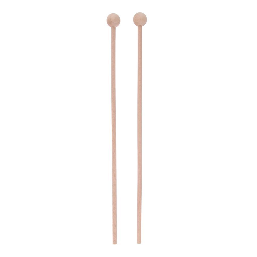 2 Pair Wooden Burr-free Mallets Percussion Musical Instruments Chime Bell