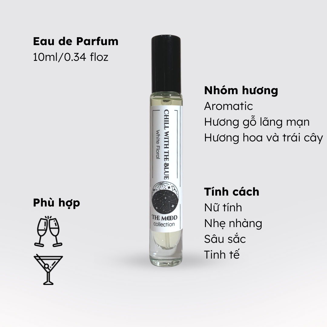 Nước hoa unisex nhẹ nhàng, sâu lắng, điềm tĩnh No.23 (Chill With The Blue) Morra - dạng xịt