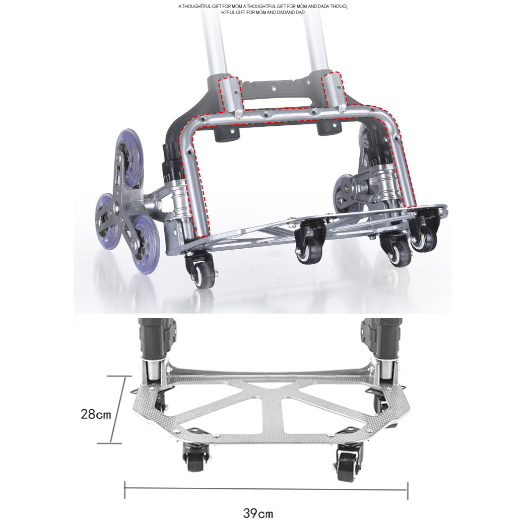 Xe Kéo Hàng Gấp Gọn 6 Bánh Leo Cầu Thang