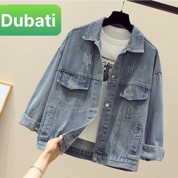 ÁO KHOÁC JEAN NAM NỮ CHẤT BÒ THÊU HOA CÚC SAU TREND PHONG CÁCH NHẬT BẢN - DUBATI FASHION