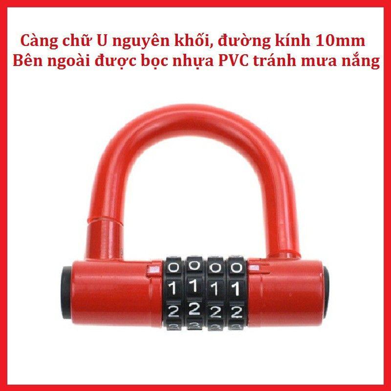 Khóa chữ U 4 mã số bảo mật chống trộm - Gia dụng tiện ích thông  minh