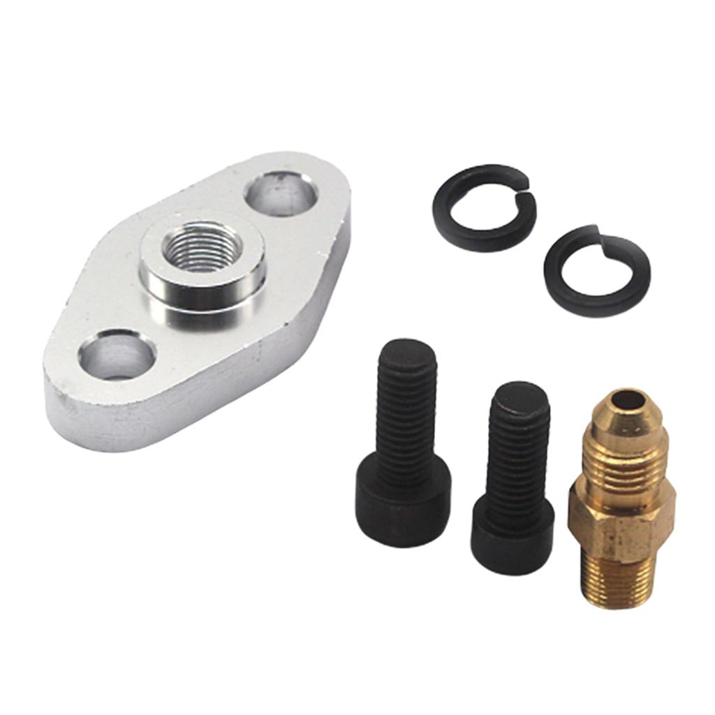 38mm 4AN Turbo Oil Feed Inlet Fitting Flange For T3 T4 T35 T04 Turbocharger