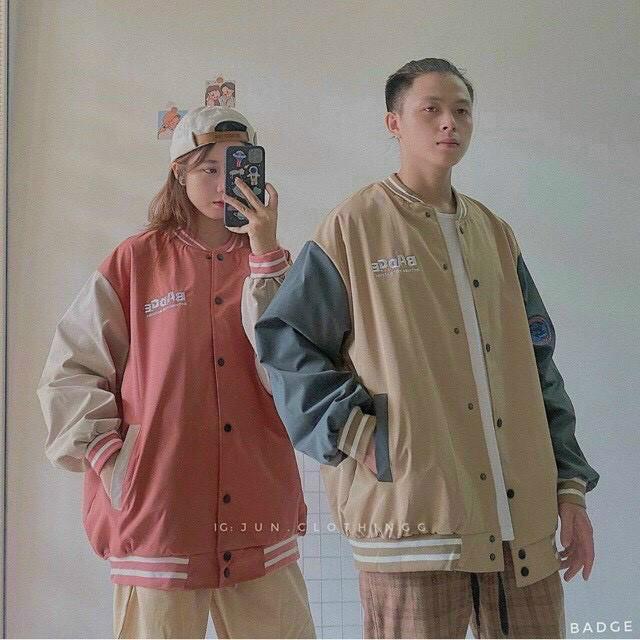 Áo Khoác Bomber Dù 2 lớp thêu Babe - Form Rộng Unisex Nam Nữ Couple Ulzzang