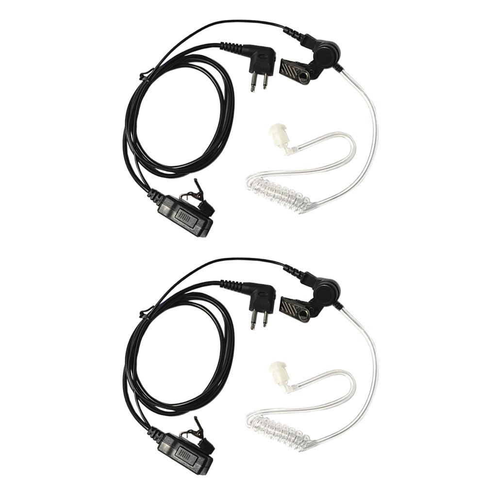 2-Pin Headset Mic Acoustic Tube Earpiece For Radio