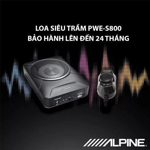 PWE-S800 Loa sub gầm ghế kích thước 8 inch thương hiệu Alpine chính hãng