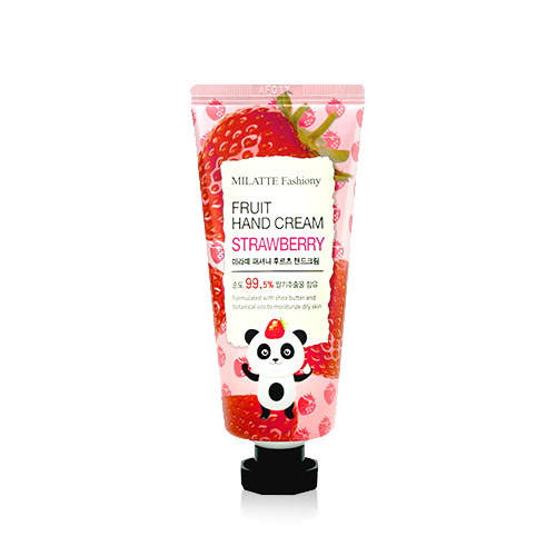 KEM DƯỠNG DA TAY LÀM TRẮNG DA CHIẾT XUẤT DÂU TÂY MILATTE FASHIONY FRUIT HAND CREAM - STRAWBERRY 60g