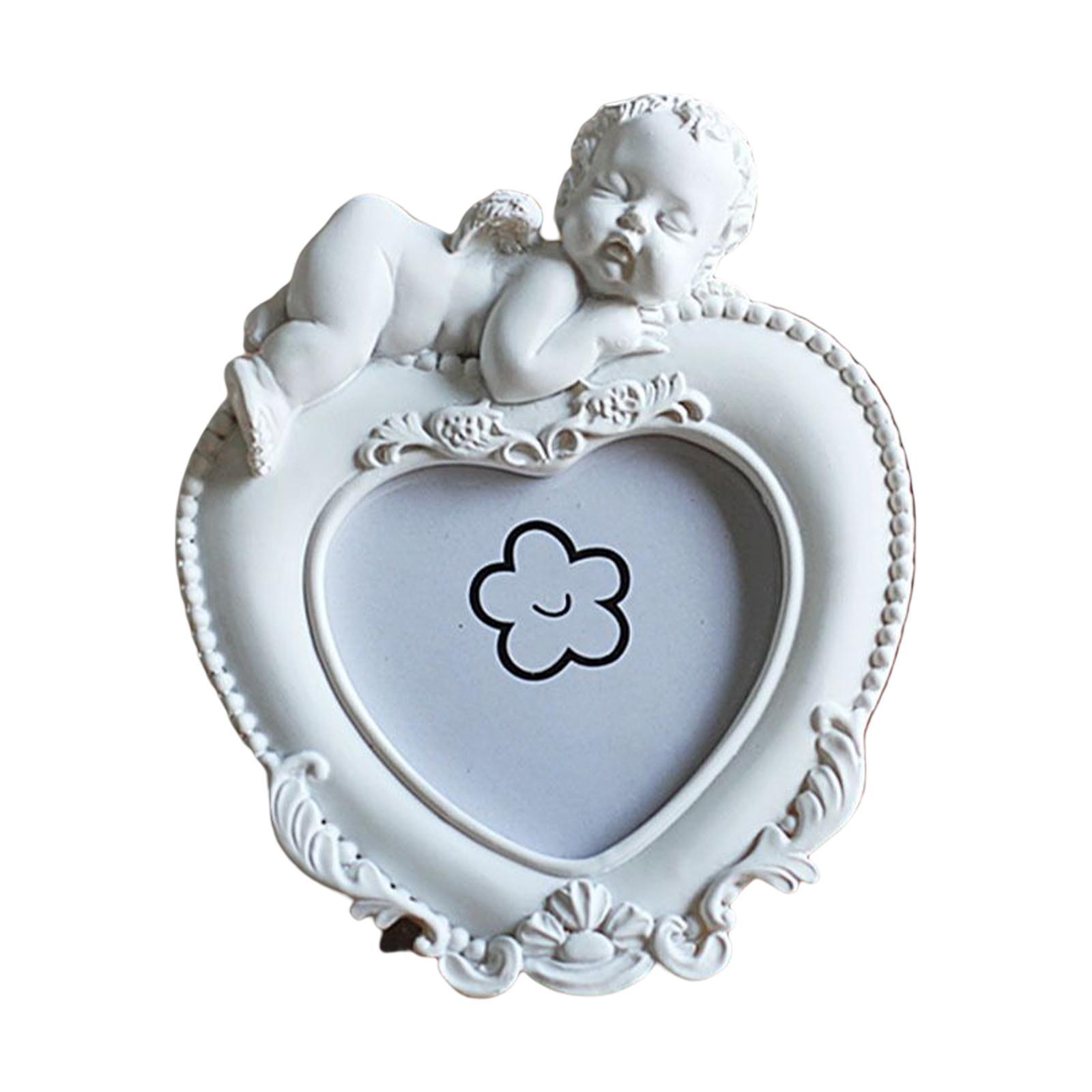 Hand Carved Floral Resin Photo Frame Desktop Home Party Office Picture Frame