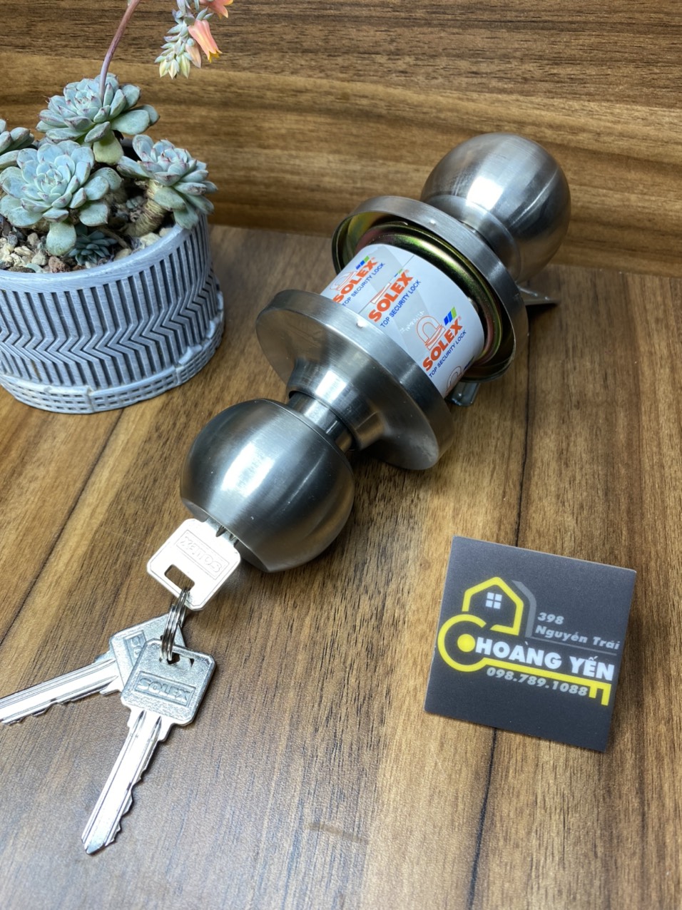 Khóa tay nắm tròn Solex, khóa đấm tròn inox 304 Solex - nhập khẩu Thái Lan