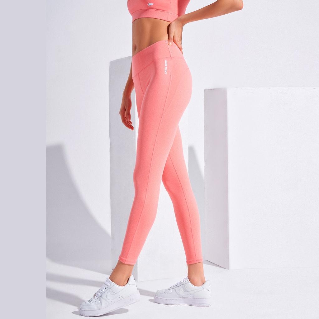 Quần tập gym yoga legging nữ cạp cao WLF651 Eco-friend, nâng mông tôn dáng, vải thấm hút khô thoáng