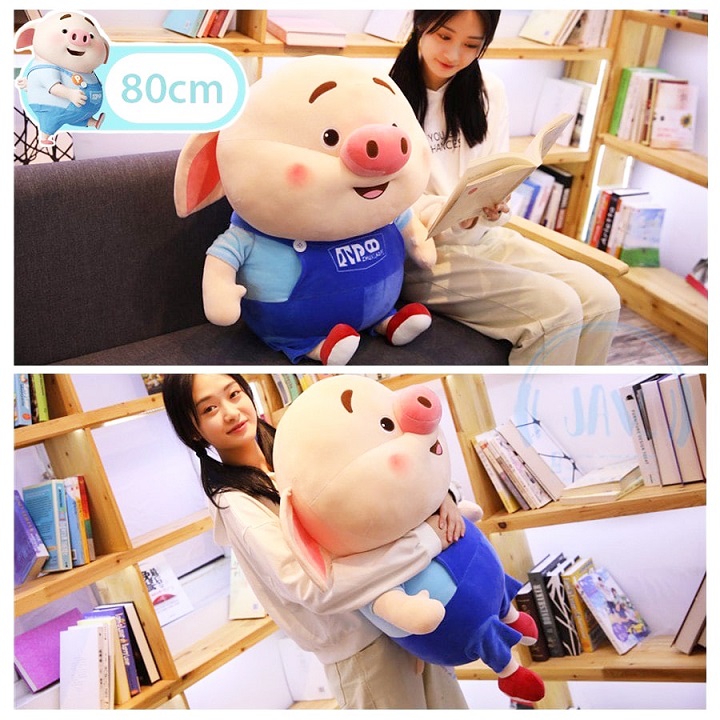 Gấu bông Heo Tik Tok cao cấp - Tặng khẩu trang thời trang vải Su - Gâu Bông Sóc Nhí
