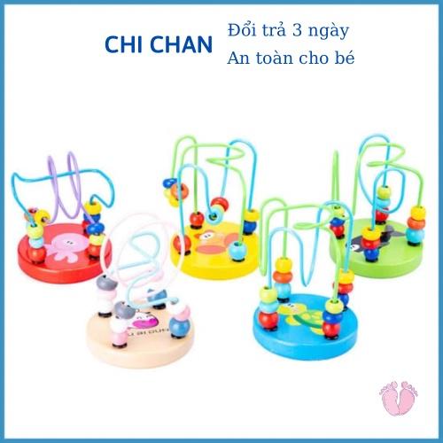 Đồ chơi luồn hạt gỗ mini cho bé, luyện đôi tay khéo léo