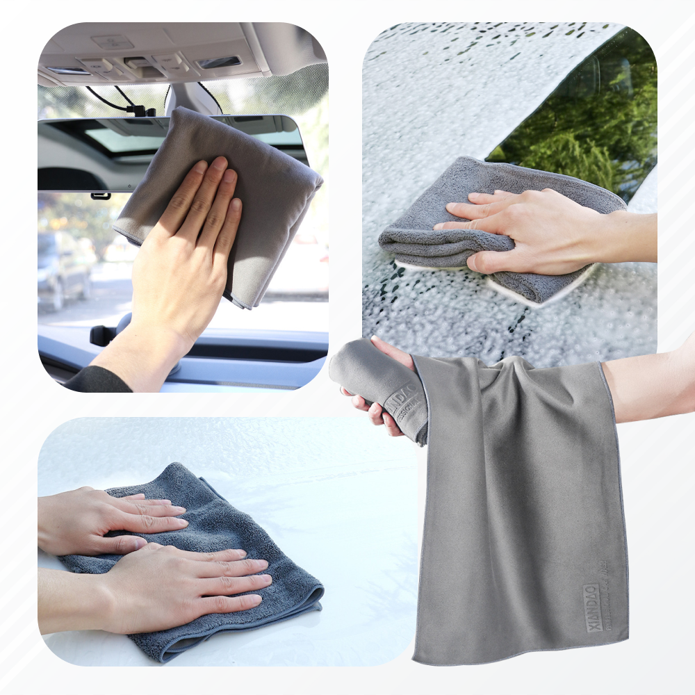 Khăn Lau Xe Hơi Ô Tô THẾ HỆ MỚI Cao Cấp Gia Dụng Đa Năng Siêu Thấm Microfiber, Không rụng lông