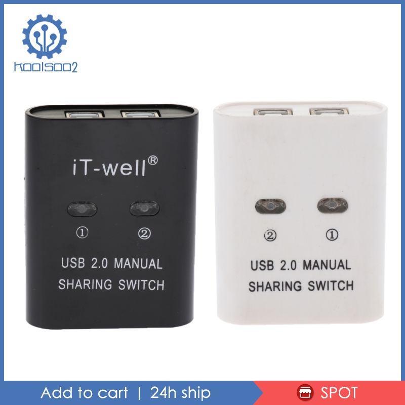 USB Manual Sharing Switch, 2 Ports HUB KVM Swtiches For PC Scanner Printer
