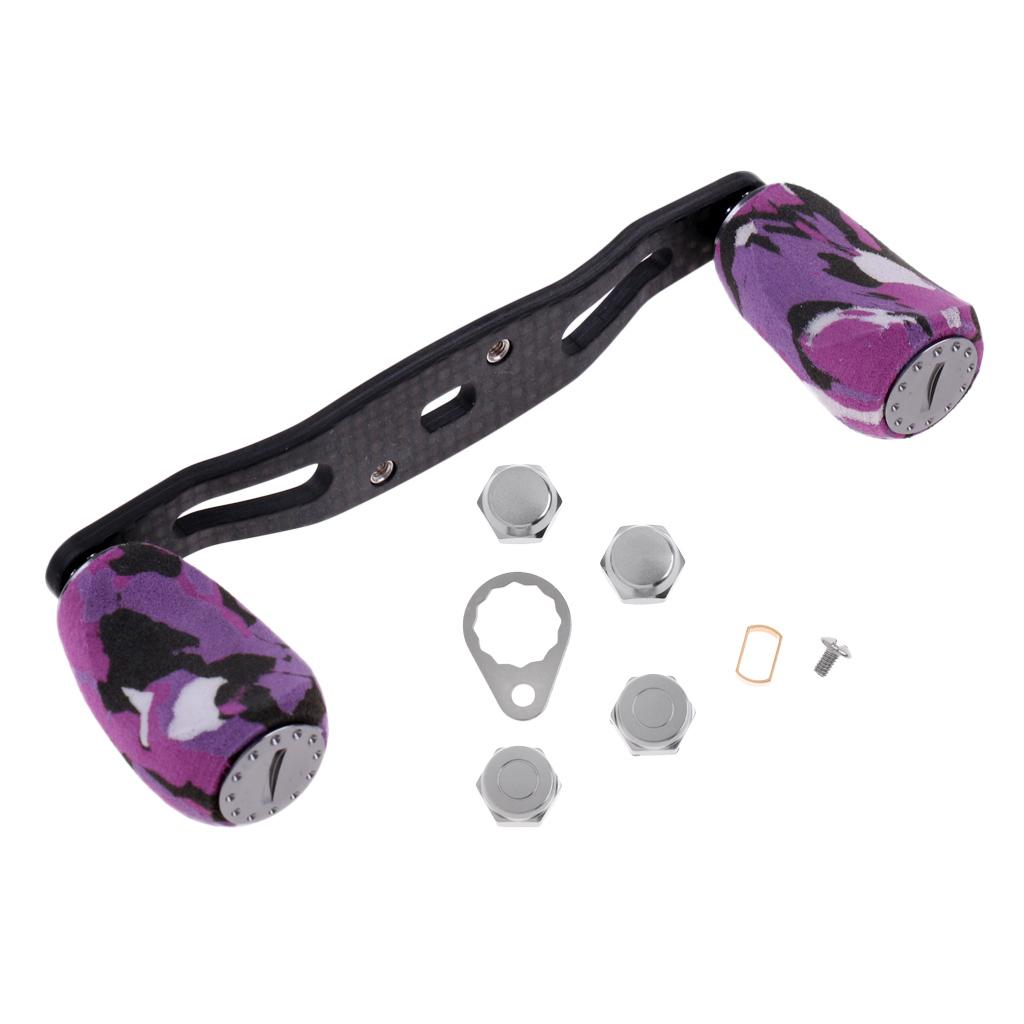 Carbon Fiber Fishing Reel Handle DIY for Baitcasting Reel Replacement Yellow