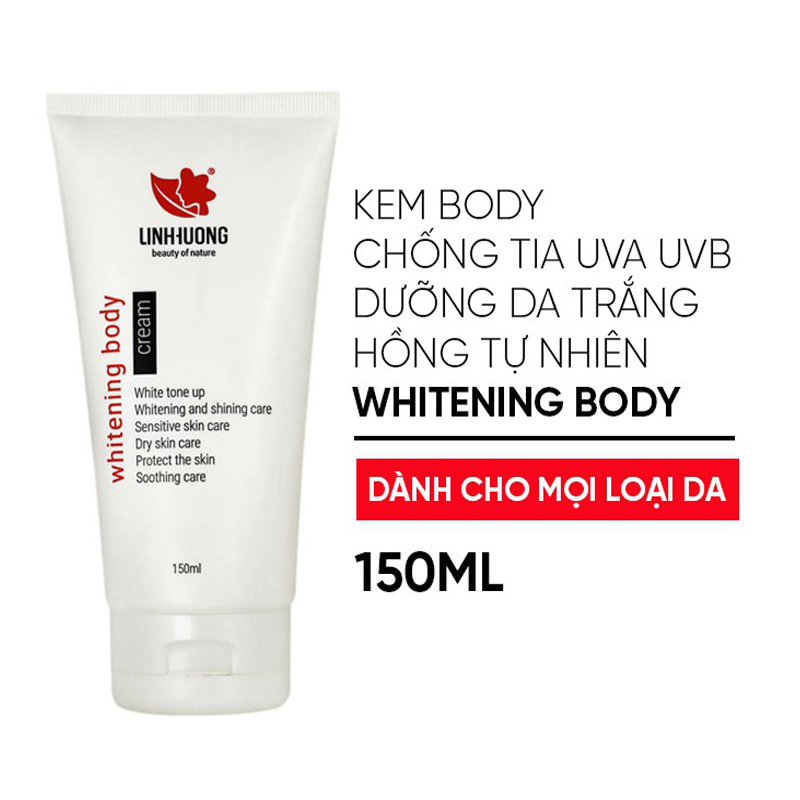 Kem Body dưỡng trắng LINH HƯƠNG 150ML - BODY NGẬM NGỌC LINH HƯƠNG - DƯỠNG DA CHỐNG NẮNG NGĂN NGỪA LÃO HÓA