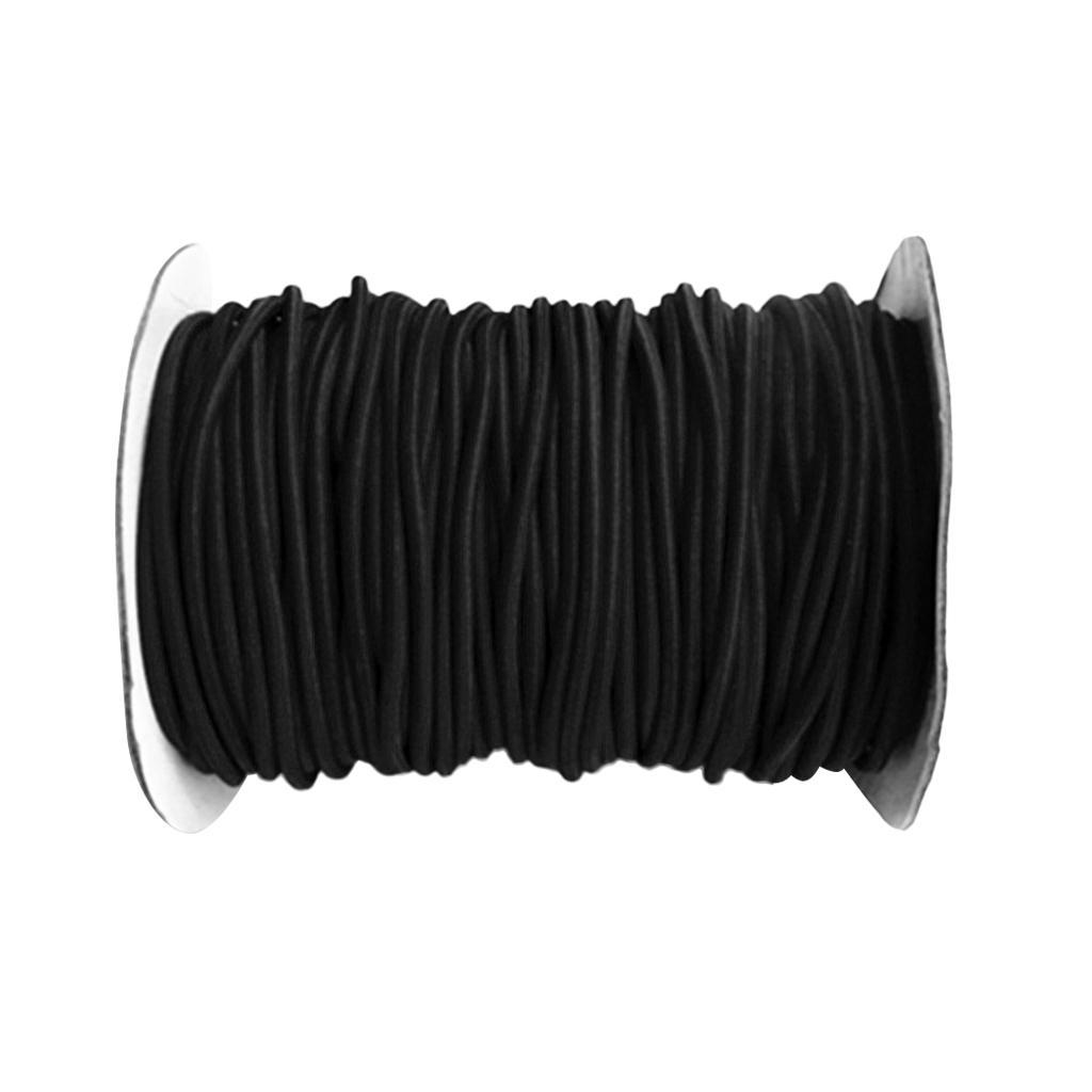 3x4mm Strong Elastic Bungee Rope Shock Cord Tie Down Boats Trailers Black