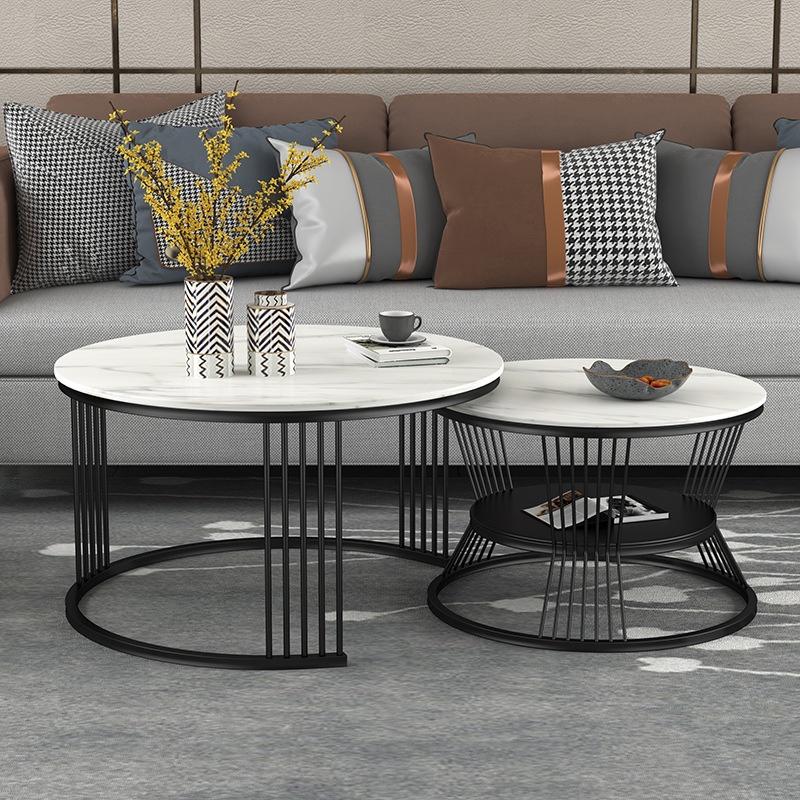 Bàn trà sofa mặt đá vân mây phòng khách cao cấp, bàn tiếp khách sofa hiện đại - bảo hành 12 tháng