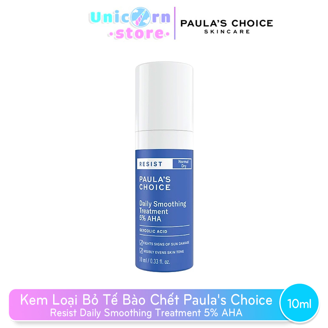 Tẩy Da Chết Làm Mềm, Sáng Mịn Da Paula's Choice Resist Daily Smoothing Treatment 5% AHA