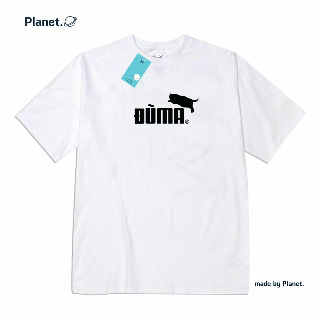 Áo thun tay lỡ HÀI HƯỚC DUMA 100% cotton 2 màu đen/trắng - áo thun oversized Planet form rộng
