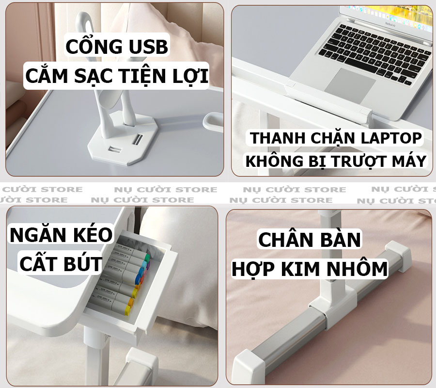 Bàn Học Gấp Gọn, Có Thể Nâng Hạ Chiều Cao, Bàn Làm Việc Trên Giường; Bàn Máy Tính Thông Minh; Bàn Học Sinh, Sinh Viên