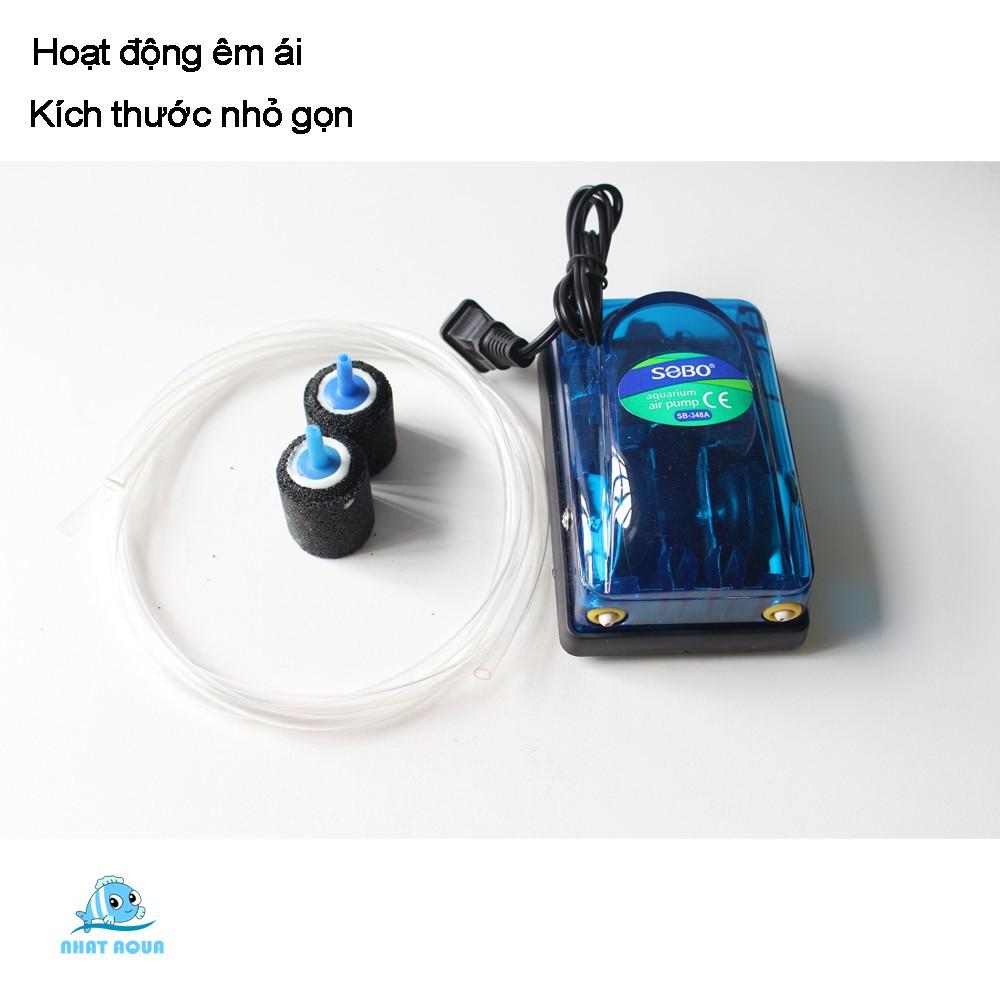 Máy sủi oxy cho hồ cá Sobo SB-348A sủi 2 vòi