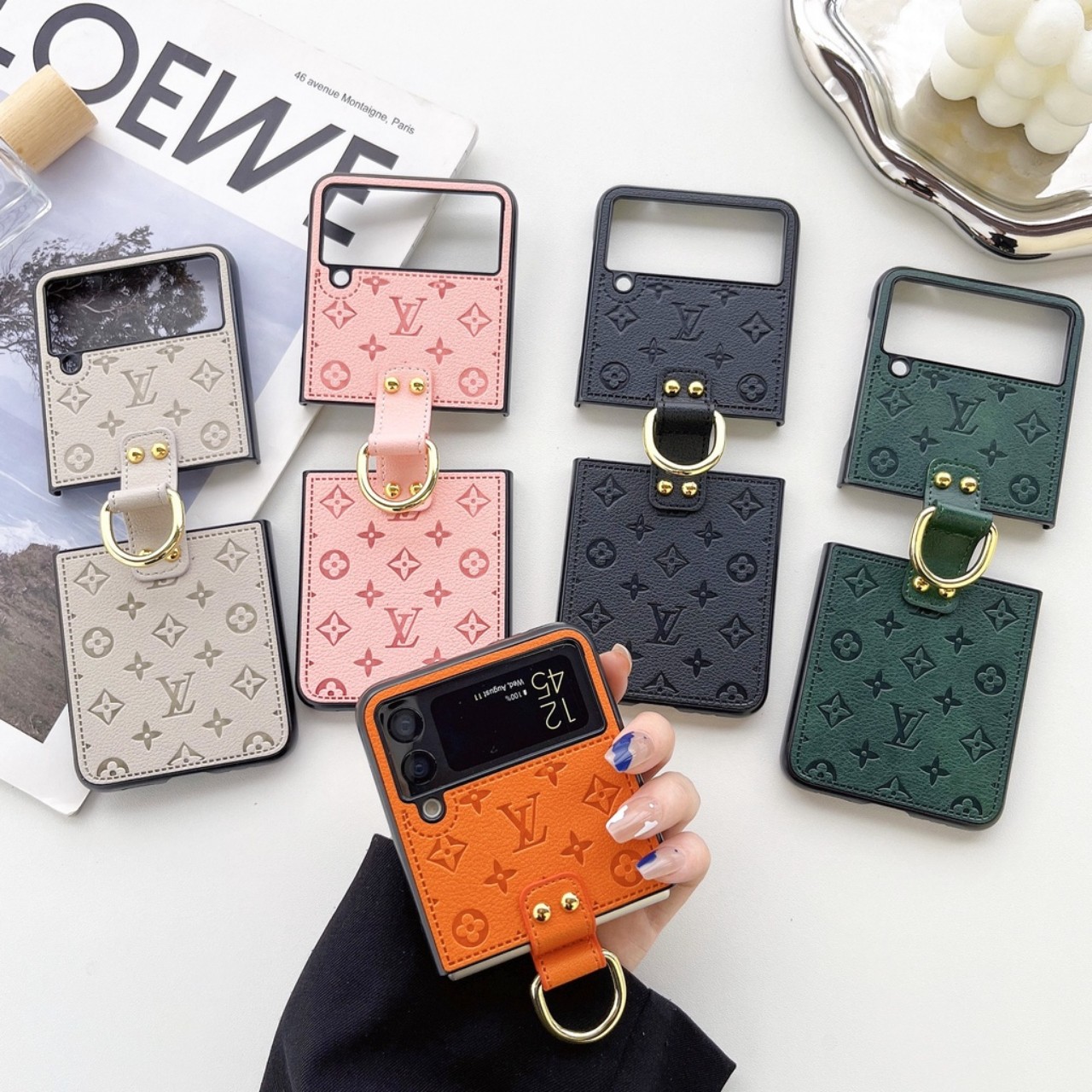 Ốp lưng cho samsung Zflip4 - Zflip3 - Z flip4 - Z Flip3 -Z Flip 4 - Z flip 3 hồng siêu dễ thương