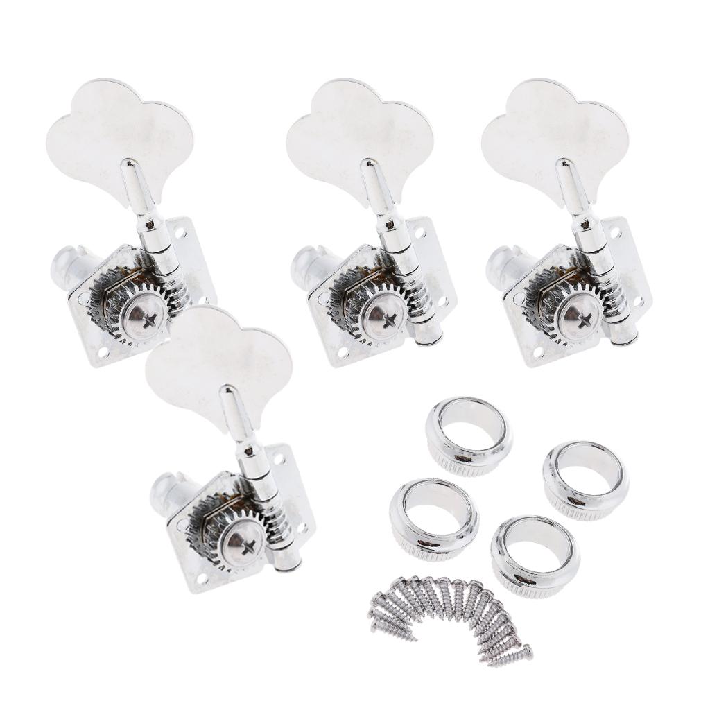 4 PCS Metal String Tuning Pegs Machine Heads Tuner for Electric Bass 4R