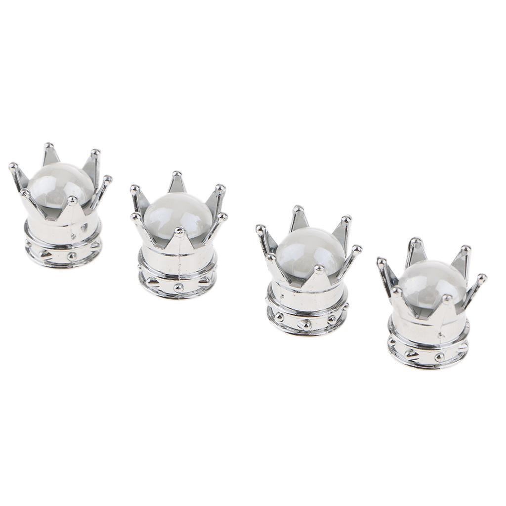 4 Pieces Clear Diamond Bling Tire/Wheel Stem Valve Caps