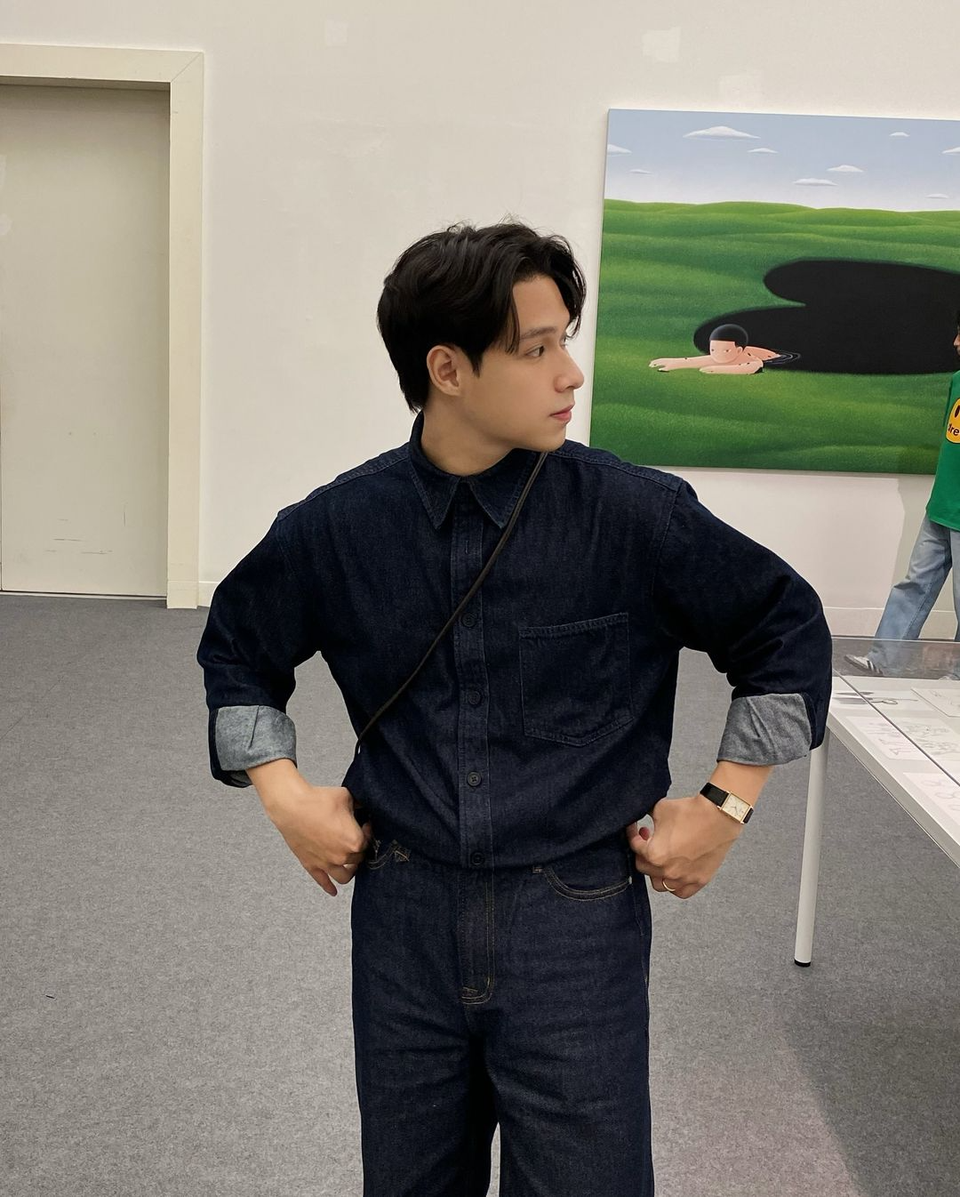Áo sơ mi denim nam ROUTINE form Loose 10F24DSH002 | LASTORE MENSWEAR