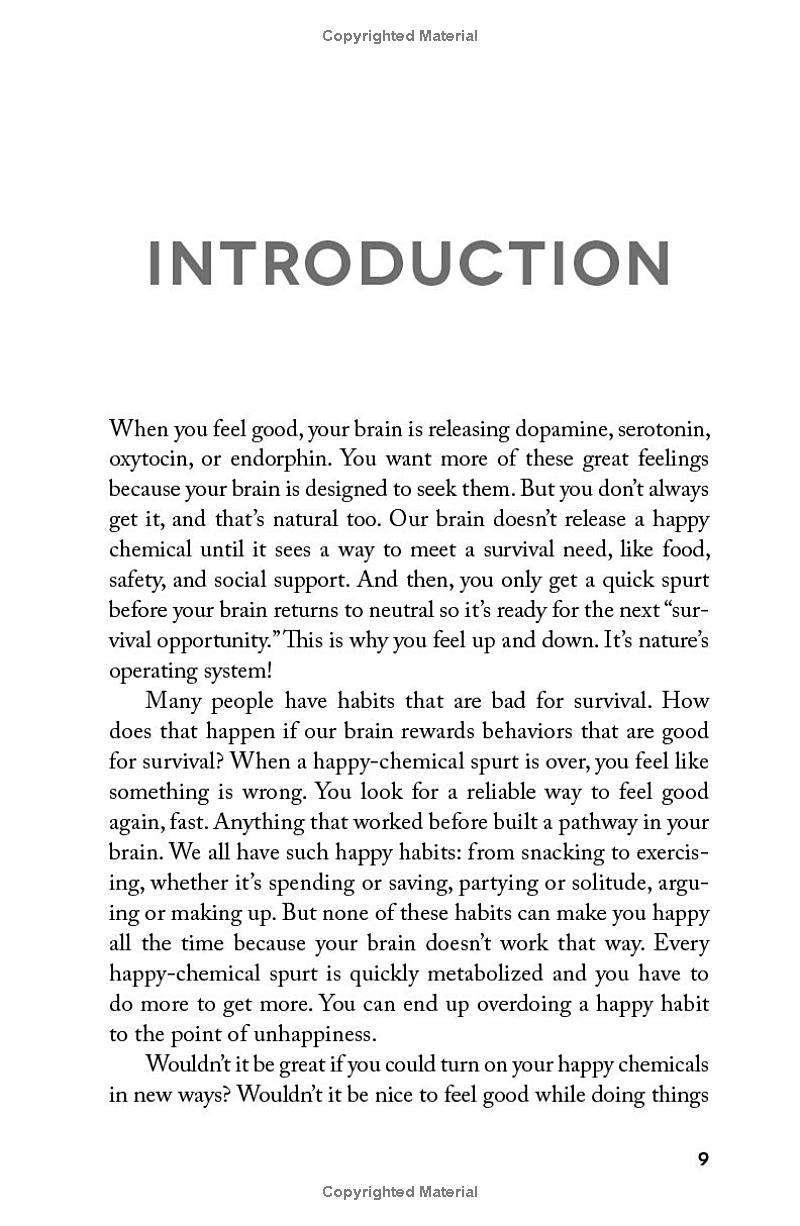 Sách ngoại văn: Habits Of A Happy Brain - Retrain Your Brain To Boost Your Serotonin, Dopamine, Oxytocin And Endorphin Levels