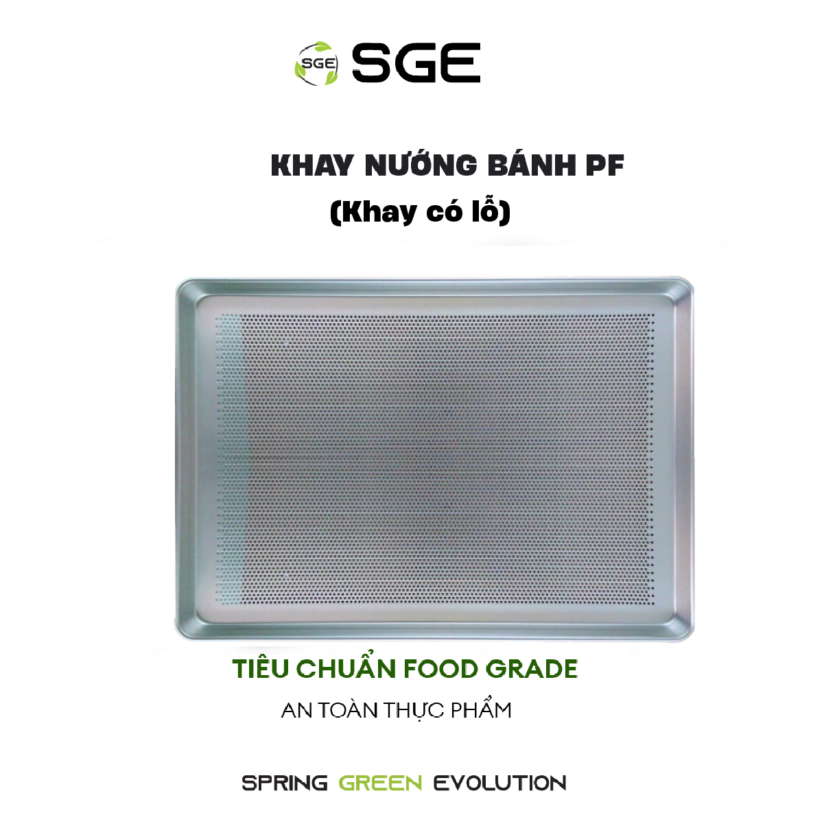 Khay Nướng Bánh Cho Tủ Ủ Bột PF. Khay Nướng Bánh Cứng Cáp, Bền Bỉ. Chế Tạo Từ Thép Không Gỉ Tiêu Chuẩn Thực Phẩm, Dẫn Nhiệt Cực Tốt. Hàng Chính Hãng Thái Lan
