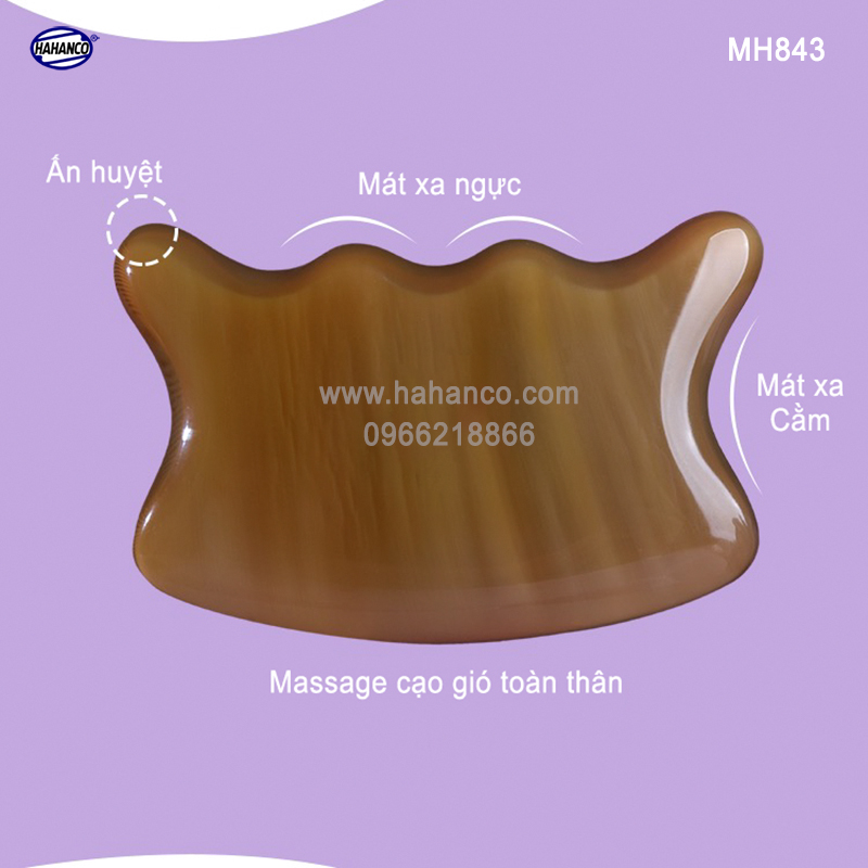 Dụng cụ cạo gió mát xa bằng sừng (MH843) Làm mịn da - nâng cơ và giảm đau toàn thân