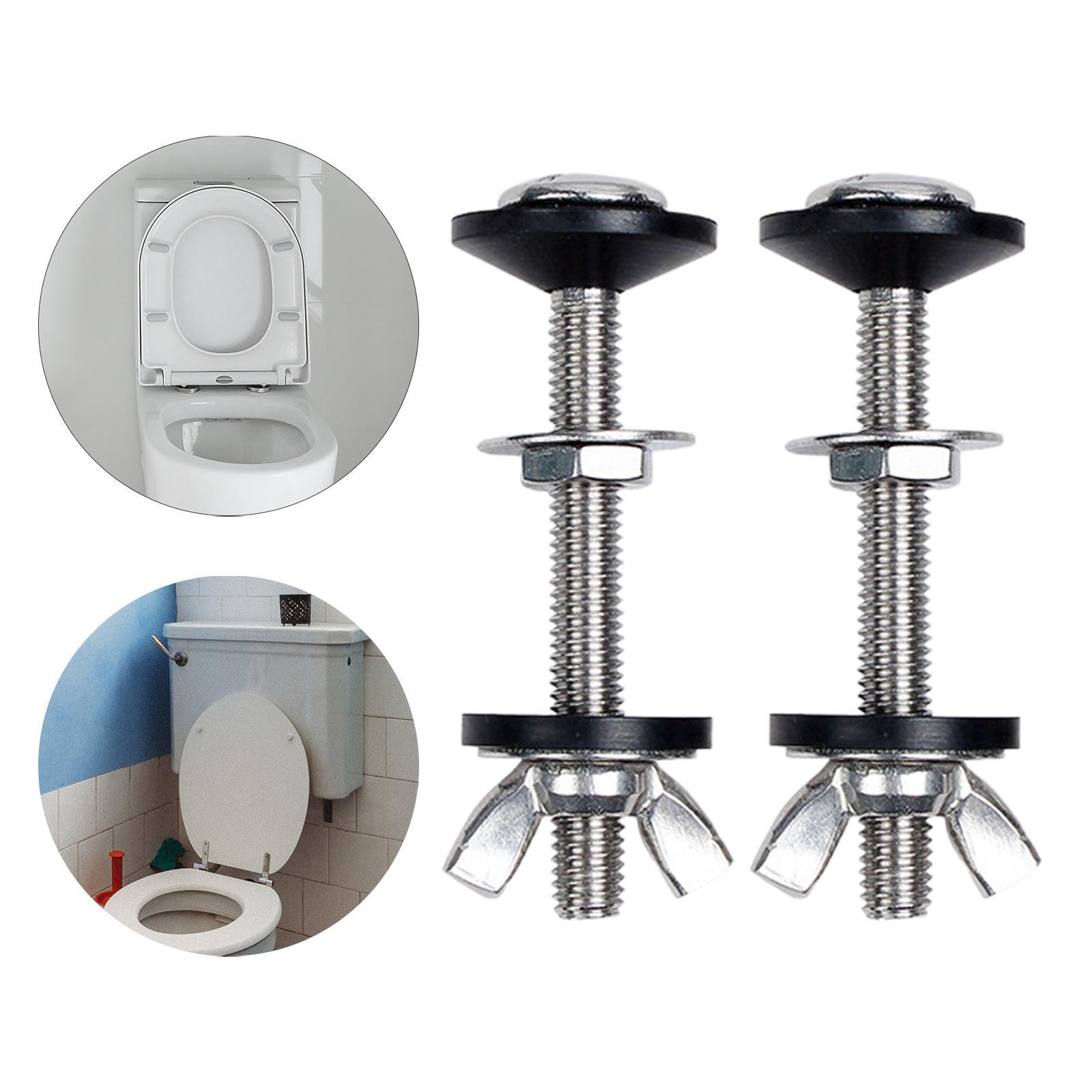 Toilet , Stainless Steel Toilet Tank Screw Fixing , Heavy Duty  with Waterproof Rubber Gasket