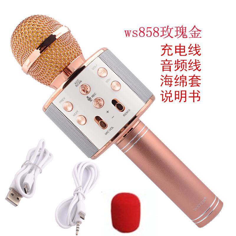 Phong cách mới nhất của trẻ em micro micro không dây với khuếch đại có thể sạc lại hát karaoke máy học hát đồ chơi âm nhạc trẻ em KTV
