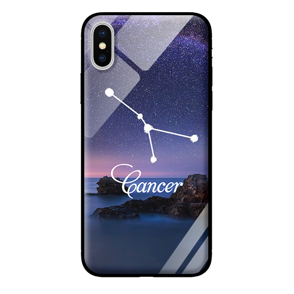 Ốp lưng kính cường lực cho iPhone XS 12 cung hoàng đạo   - Hàng chính hãng