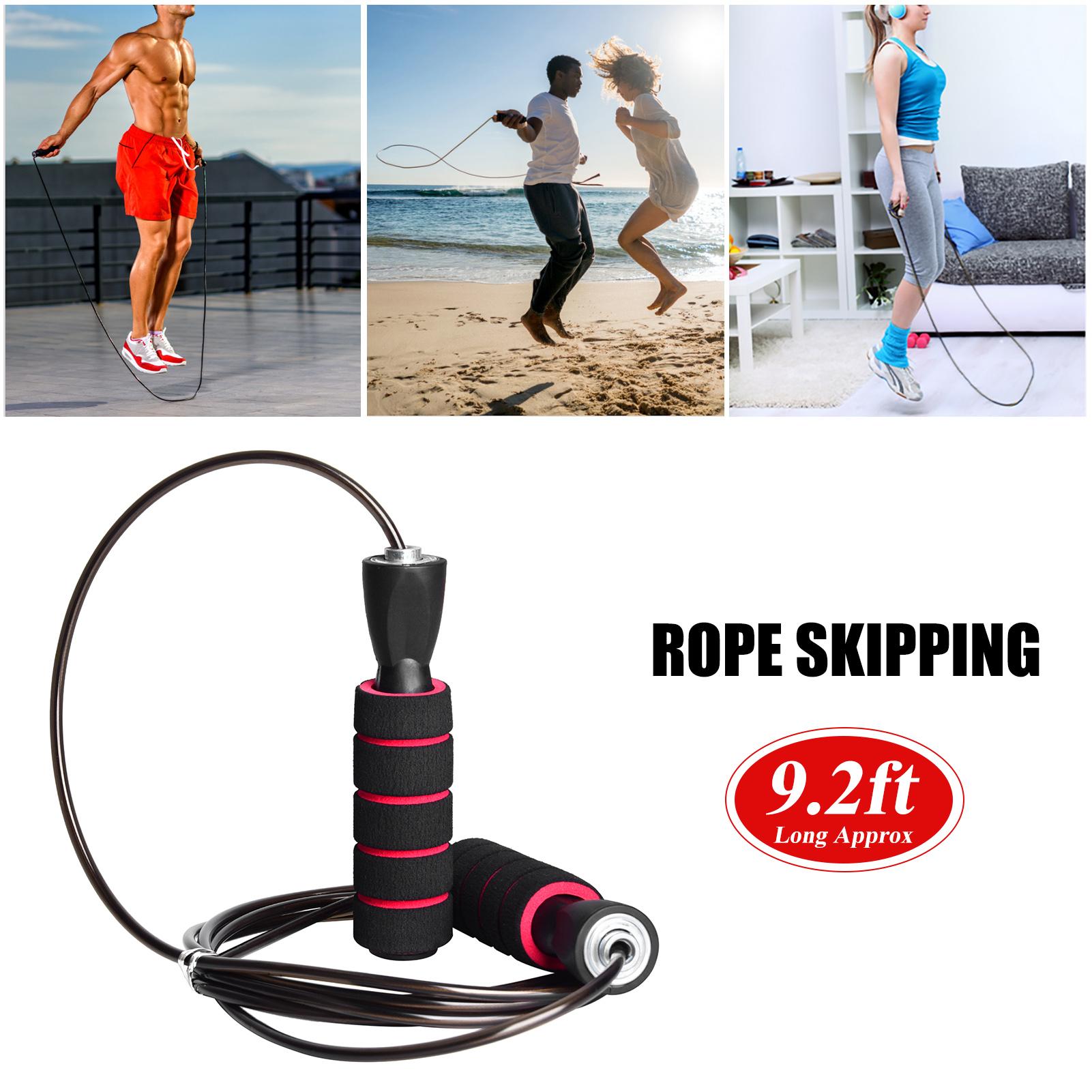Dây nhảy có thể điều chỉnh, tay cầm thép cho nam nữ, trẻ em tập thể thao