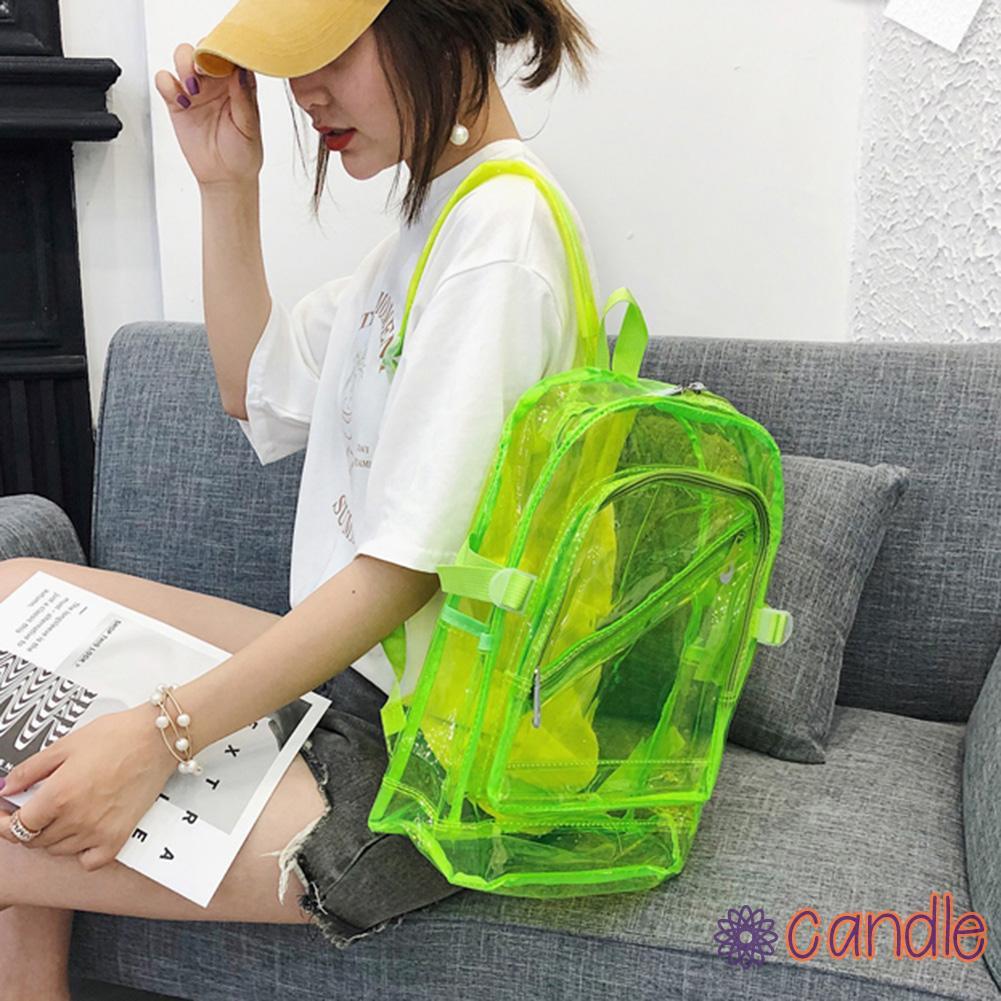 Balo Nhựa Pvc Màu Trơn Thời Trang Cho Nữ