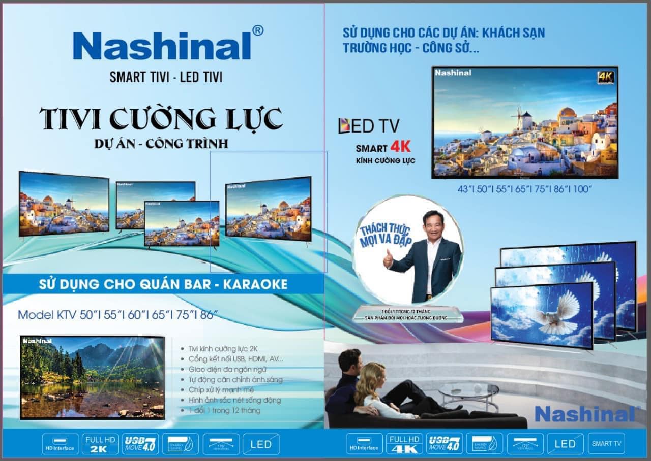 Tivi NASHINAL 55 inch LE-55FK890 điều khiển giọng nói ( Hàng Chính Hãng )