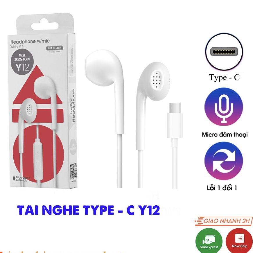 Tai nghe WEKOME chân Type C Y12 - Tai nghe jack 3.5 - Hàng nhập khẩu