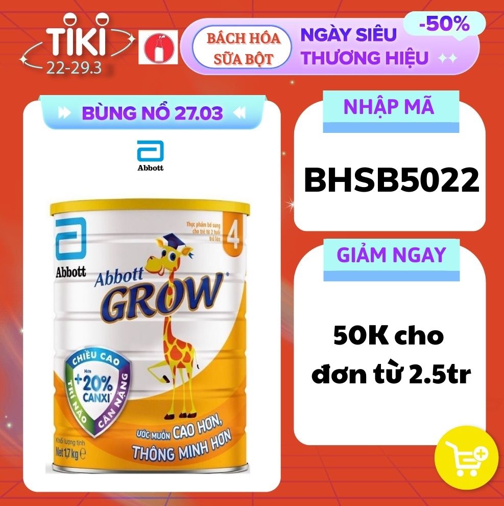 Sữa Bột Abbott Grow 4 1.7Kg