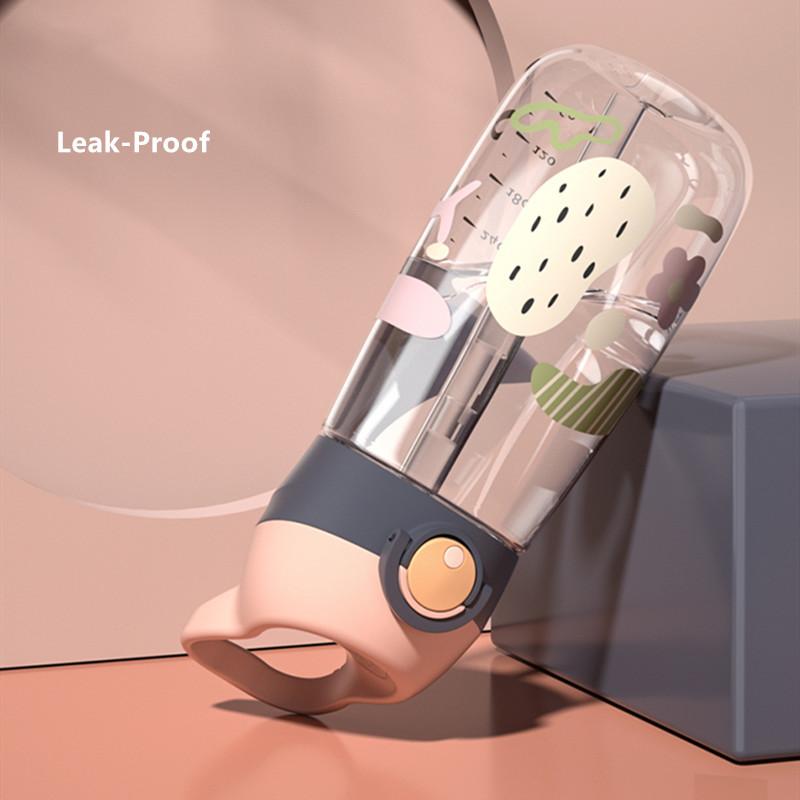 480Ml Hoạt Hình Nhựa Tritan Kid Bình Nước Có Ống Hút Chống Rò Rỉ Không Chứa BPA Bền Trẻ Em Bình Tập Uống Kid sippy Cup Tặng