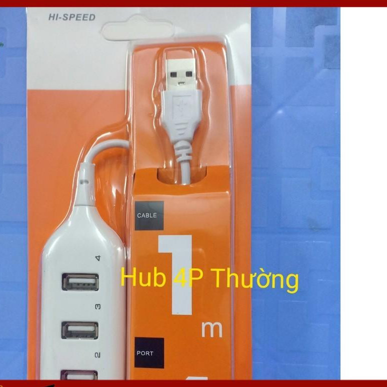 HUB USB 1 RA 4 MÀU TRẮNG ĐEN