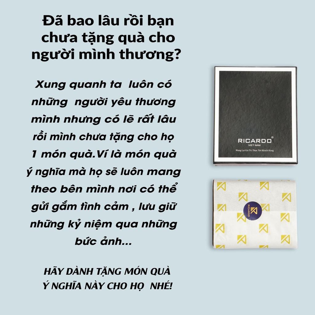 Ví nam,Bóp nam đựng Card Feasty da Saffiano chống nước,xước,có hộp đựng - V105