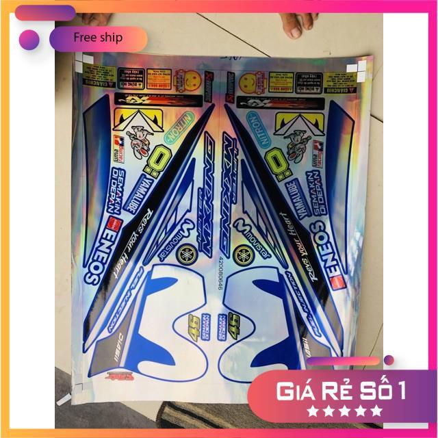 Trọn Tem rời dành cho xe Exciter 150 Movistar chất liệu Crom titan 7 màu