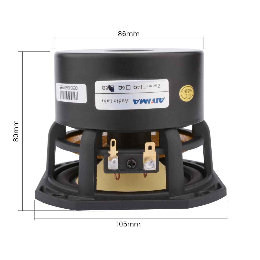 AIYIMA 4 inch Audio Full Loa Trình điều khiển Color: Square 8 Ohm Speaker