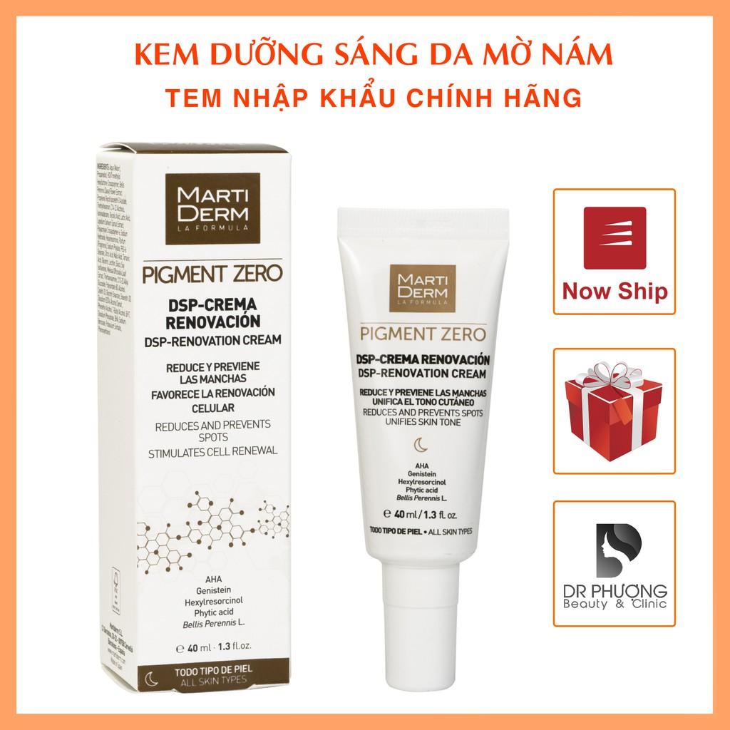 Kem Đêm Làm Sáng Da, Mờ Nám MartiDerm PigMent Zero DSP Renovation Cream 40ml