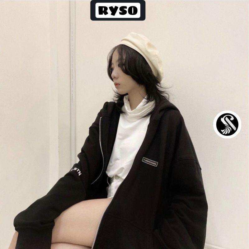 Áo Hoodie Dây Kéo SENTI Ulzzang Khoác Nỉ Form Rộng Unisex Cardigan Trần Bông 2 Lớp Trẻ Trung
