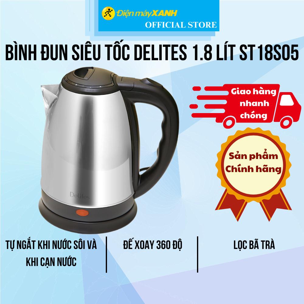 Bình đun siêu tốc Delites 1.8 lít ST18S05 - Hàng Chính Hãng